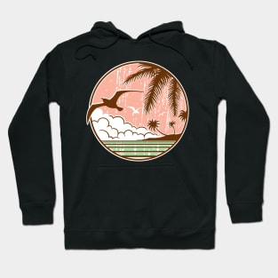 Seagull Flying Over The Ocean Hoodie